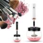 Electric Make up Brush Cleaner Dryer Set Machine Cosmetic Auto Clean Quick Dry – White